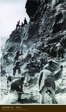 The PLA soldiers helped build roads between Tibet and Sichuan, Qinghai.