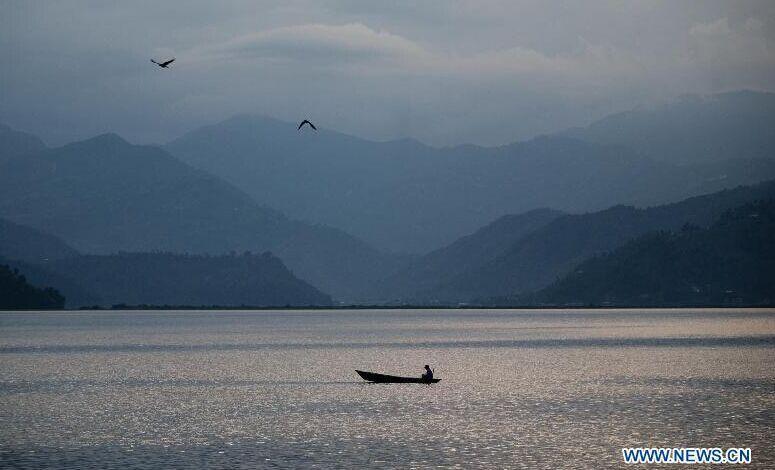 Fewa Lake of Pokhara, a major tourist destination some 200 km west of Kathmandu, Nepal [Photo/Xinhua]