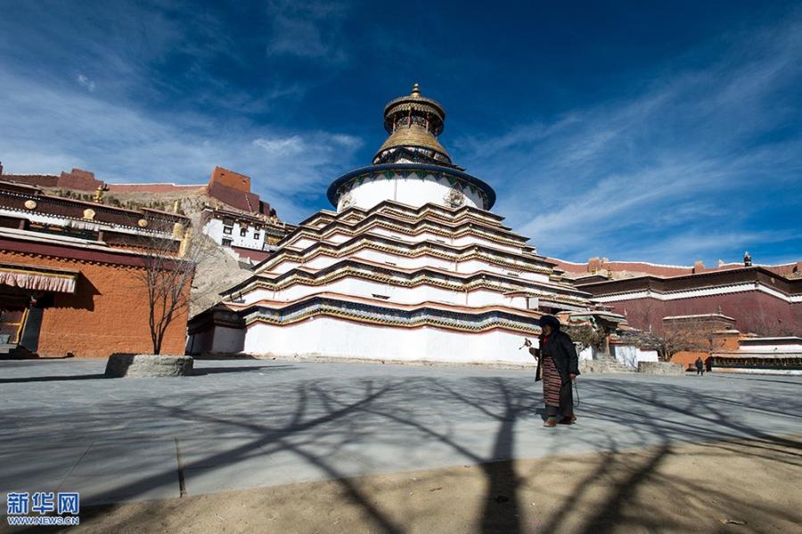 Palcho Monastery, also called Palkhor Monastery is a typical combined building with stupa and temple, and quite different from other Tibetan monasteries in more aspects. By housing three sects of Sakyapa, Kadampa and Gelugpa together, it has a hard-won lenient tolerance amongst the Tibetan sects to balance them well. Therefore, the design and layout of Palhor Monastery is a synthesis of the three sects to combine different structural Zhacangs (room for monks), enshrined deities and more integrated Tibetan Buddhist Culture. What is more, the Myriad Buddha Stupa (or Palcho Kumbum) as a powerful Buddhist symbol and a calling card, making Palcho Monastery becomes more attractive and special.